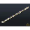PULSERAS Pulsera realizada en oro amarillo. Presenta rubíes y brillantes.