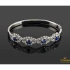 PULSERAS Pulsera rígida oro blanco zafiros cabuchón y diamantes