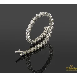 PULSERAS Pulsera riviere chatones oro blanco brillantes.