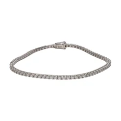 PULSERAS Pulsera riviere en oro blanco y brillantes.
