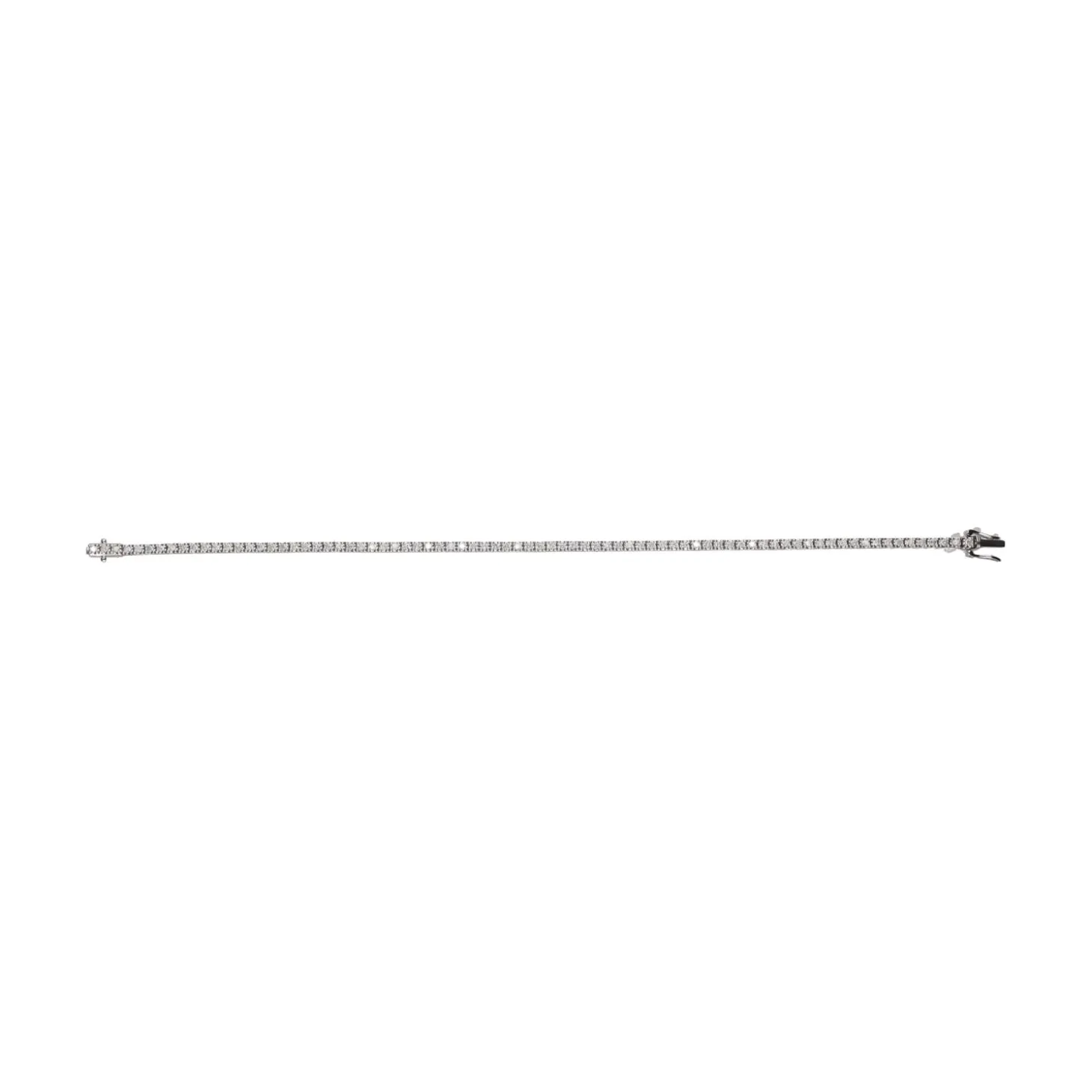 PULSERAS Pulsera riviere en oro blanco y brillantes.