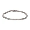 PULSERAS Pulsera riviere en oro blanco con brillantes.