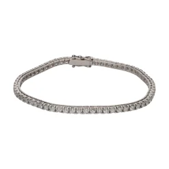 PULSERAS Pulsera riviere en oro blanco con brillantes.