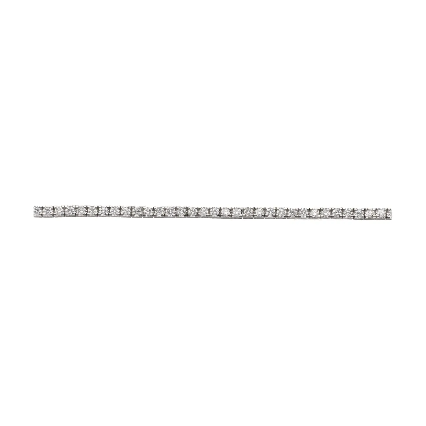 PULSERAS Pulsera riviere en oro blanco con brillantes.