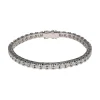 PULSERAS Pulsera riviere en oro blanco con brillantes.