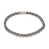 PULSERAS Pulsera riviere en oro blanco con brillantes en chatón.