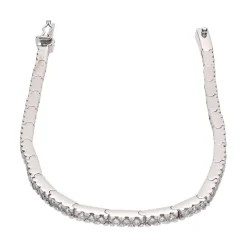 PULSERAS Pulsera riviere en oro blanco y brillantes.