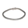 PULSERAS Pulsera riviere en oro blanco con brillantes.