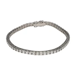 PULSERAS Pulsera riviere en oro blanco con brillantes.