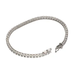 PULSERAS Pulsera riviere en oro blanco con brillantes.
