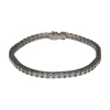 PULSERAS Pulsera riviere en oro blanco con brillantes.