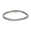 PULSERAS Pulsera riviere en oro blanco con brillantes.