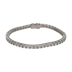 PULSERAS Pulsera riviere en oro blanco con brillantes.
