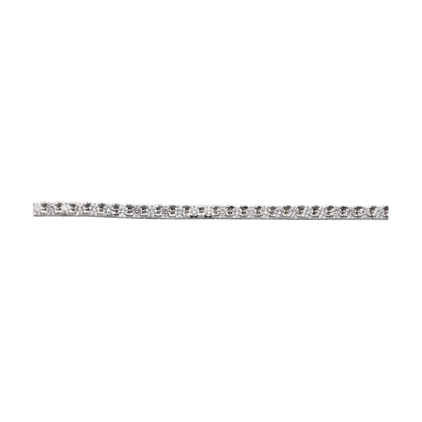 PULSERAS Pulsera riviere en oro blanco con brillantes.
