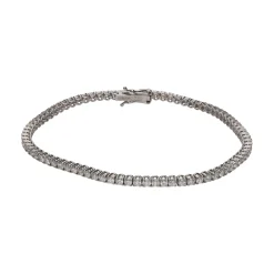 PULSERAS Pulsera riviere en oro blanco con brillantes.