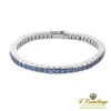 PULSERAS Pulsera riviere en oro blanco con zafiros naturales.
