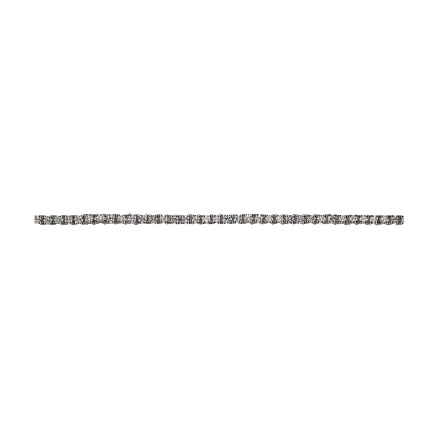 PULSERAS Pulsera riviere en oro blanco con brillantes.