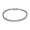 PULSERAS Pulsera riviere en oro blanco con brillantes.