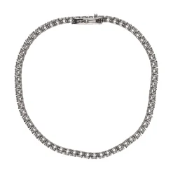 PULSERAS Pulsera riviere en oro blanco con brillantes.