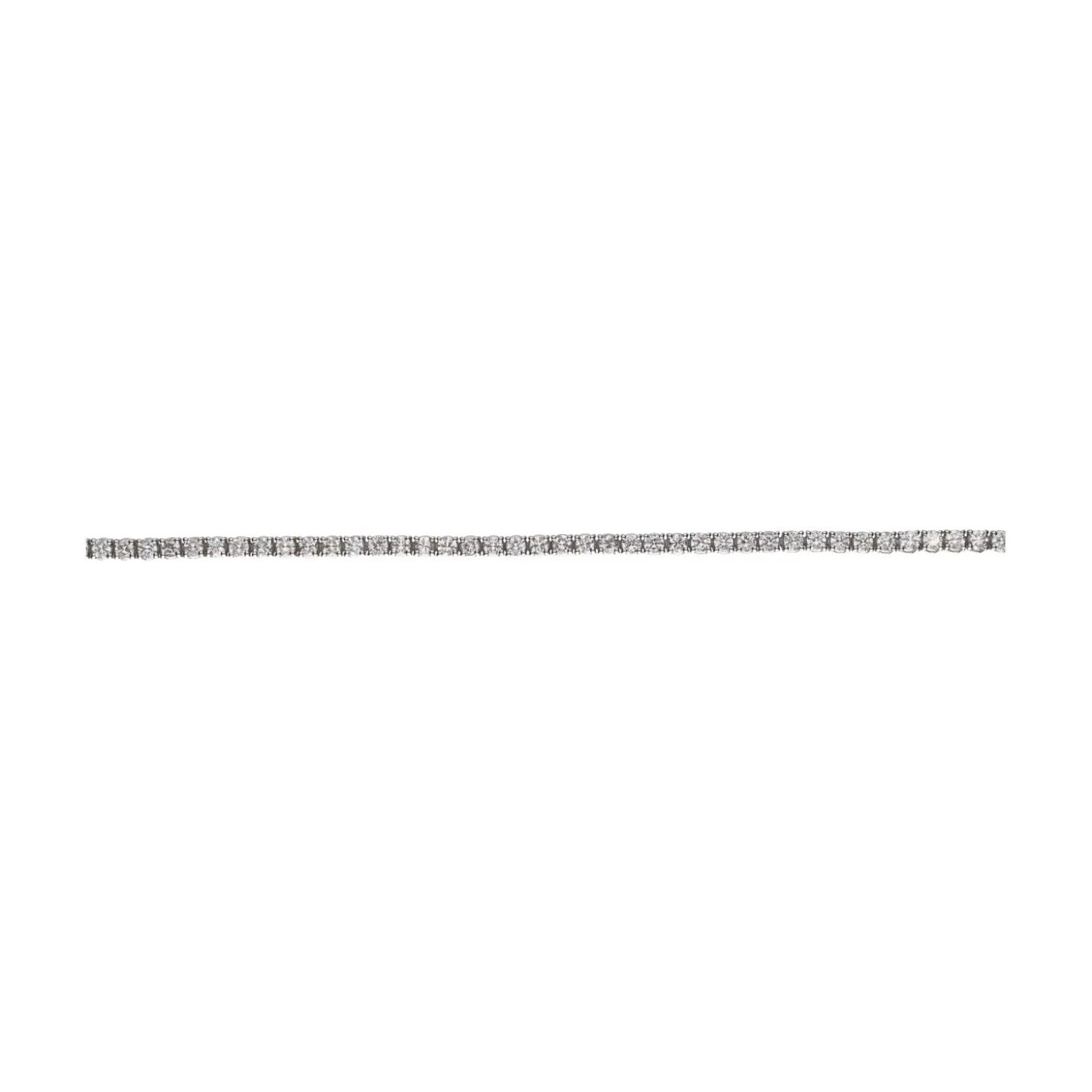 PULSERAS Pulsera riviere en oro blanco con brillantes.