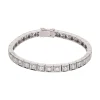 PULSERAS Pulsera riviere en oro blanco con brillantes.