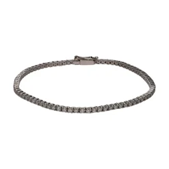 PULSERAS Pulsera riviere en oro blanco con brillantes.