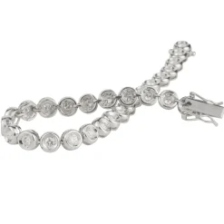 PULSERAS Pulsera riviere oro blanco chatones.