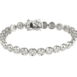 PULSERAS Pulsera riviere oro blanco chatones.