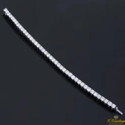 PULSERAS Pulsera riviere oro blanco y diamantes.