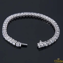 PULSERAS Pulsera riviere oro blanco y diamantes.