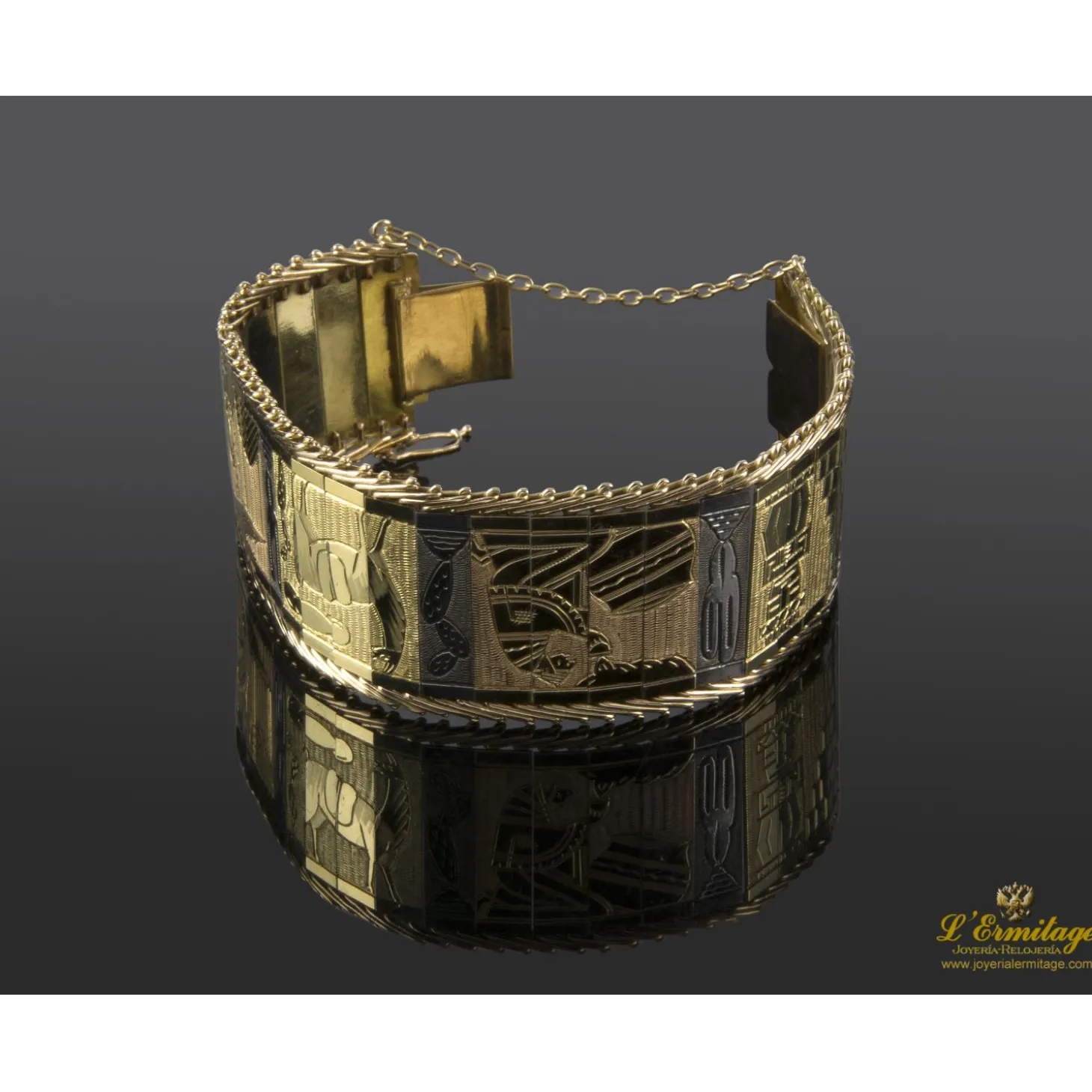 PULSERAS Pulsera tres oros brazo ancho