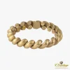 PULSERAS Tres pulseras eslabón trenzado oro blanco amarillo y rosa