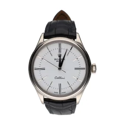 ROLEX Cellini oro blanco cuero 39mm.