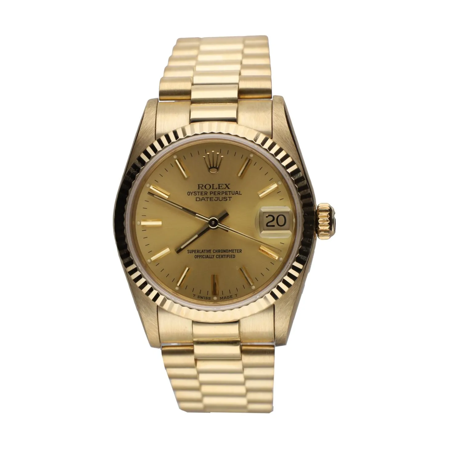 ROLEX Datejust oro amarillo cadete president 31mm.