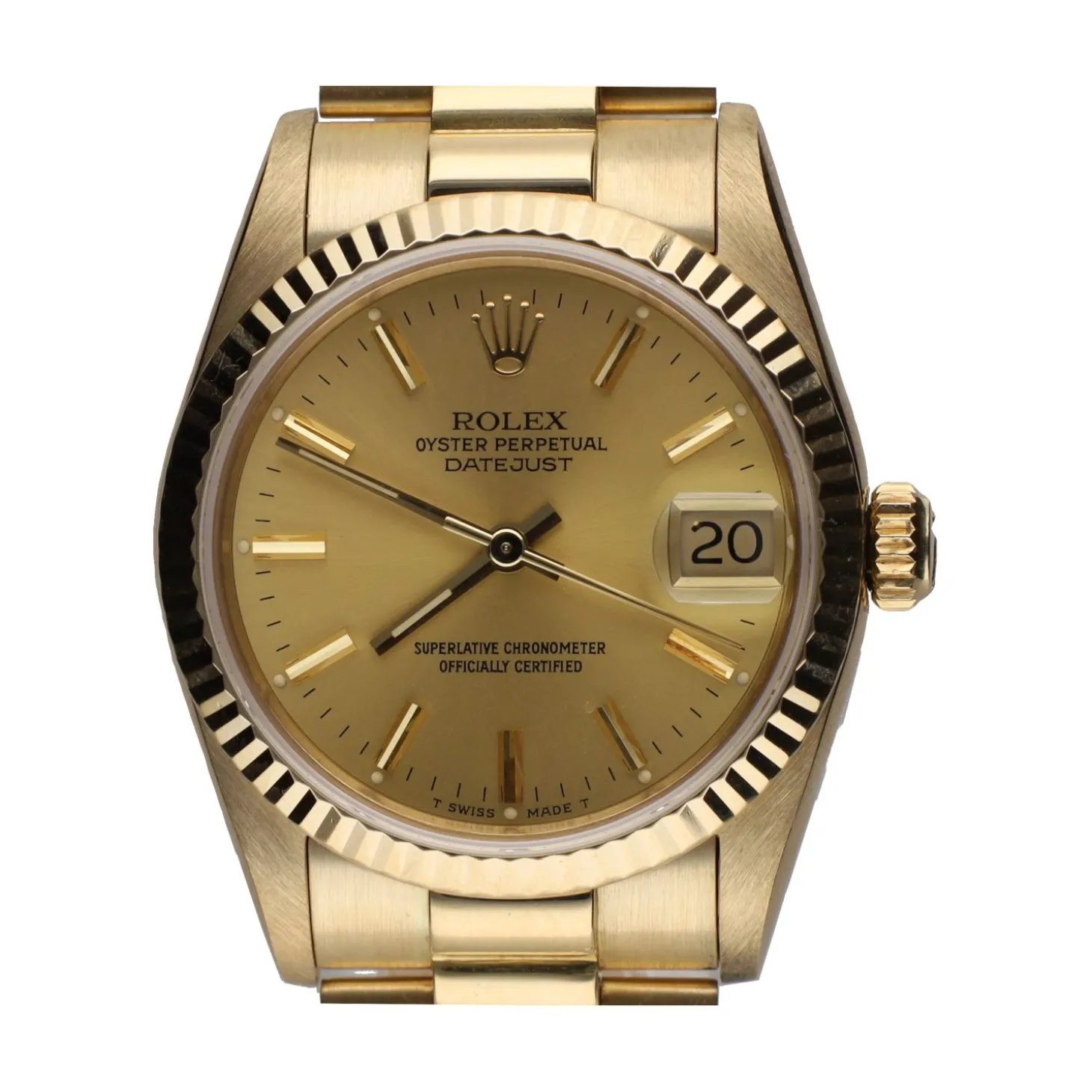 ROLEX Datejust oro amarillo cadete president 31mm.