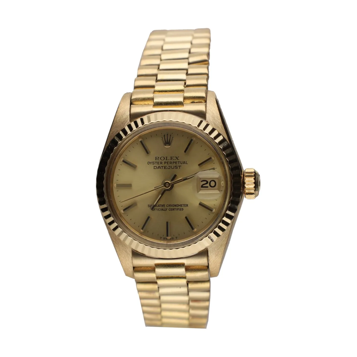 ROLEX Datejust señora oro amarillo president plexi 26mm.
