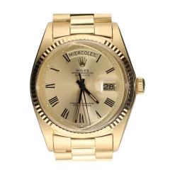 ROLEX Day-date oro amarillo president plexi.