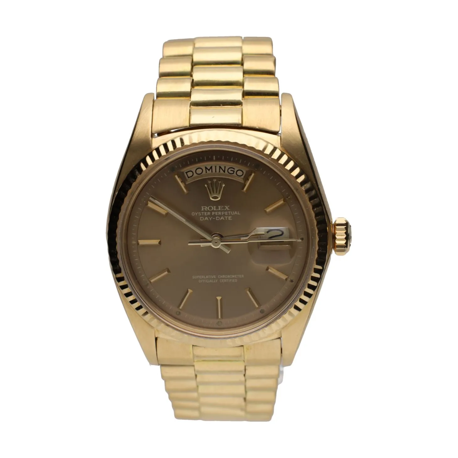 ROLEX Day-date oro amarillo sigma bronze dial president 36mm.