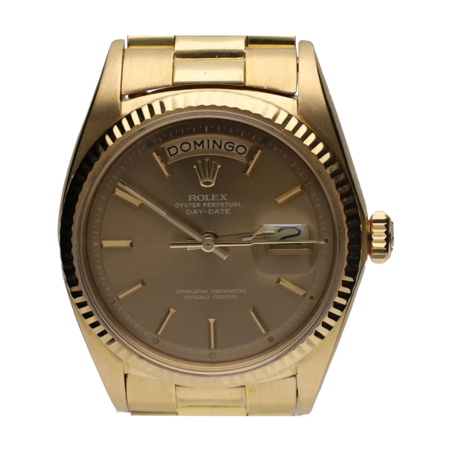 ROLEX Day-date oro amarillo sigma bronze dial president 36mm.