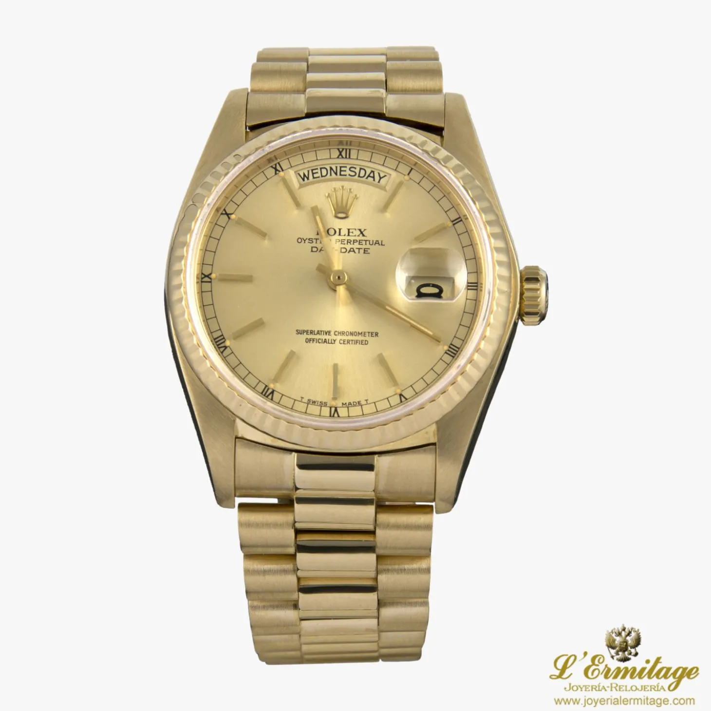 ROLEX Day-date president oro amarillo caballero 36mm