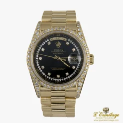 ROLEX Day-date president oro amarillo y diamantes 36mm. Esfera y diamantes customizados. Después de compra.
