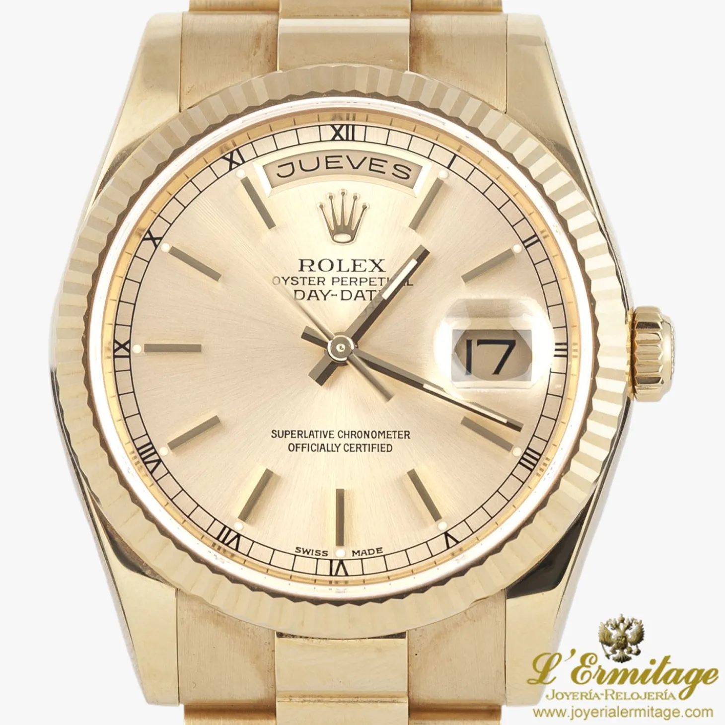 ROLEX Day-date president oro amarillo 36mm.