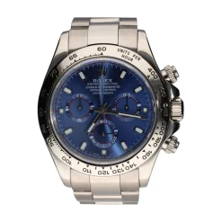 ROLEX Daytona oro blanco esfera azul.
