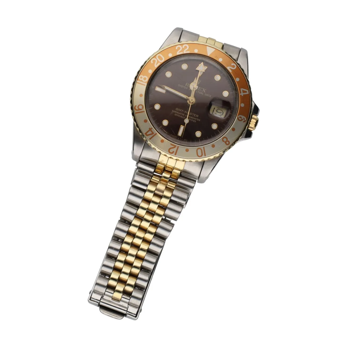 ROLEX Gmt-master acero y oro marrón jubille.