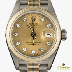ROLEX Lady-datejust oro blanco oro amarillo y diamantes president 26mm