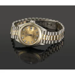ROLEX Lady-datejust oro blanco oro amarillo y diamantes president 26mm