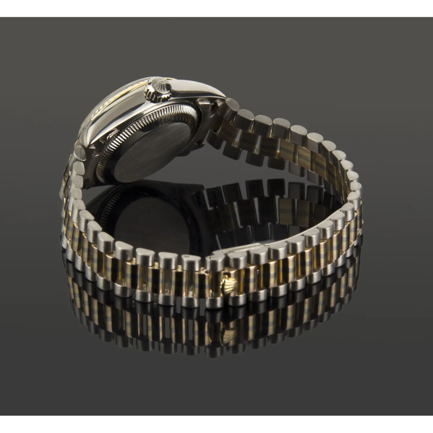 ROLEX Lady-datejust oro blanco oro amarillo y diamantes president 26mm