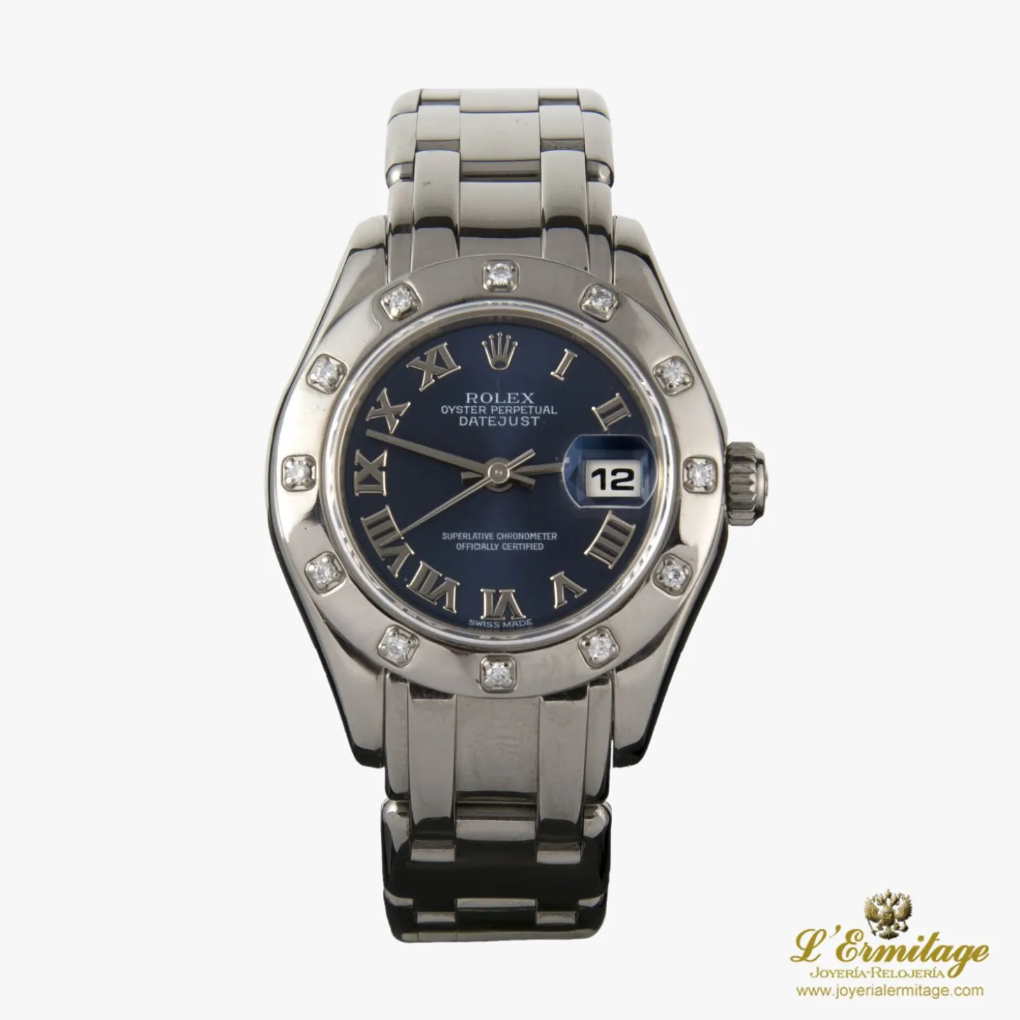 ROLEX Lady-datejust pearlmaster oro blanco y diamantes