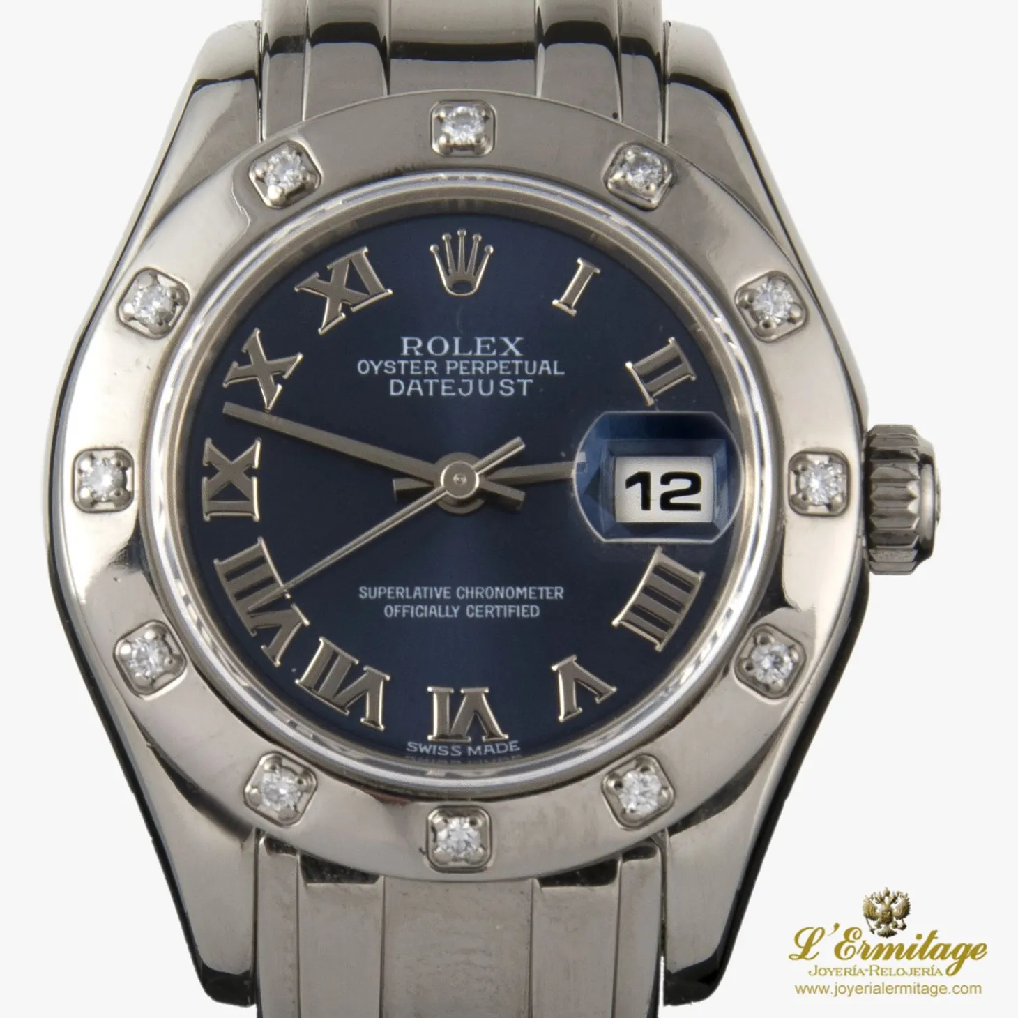 ROLEX Lady-datejust pearlmaster oro blanco y diamantes