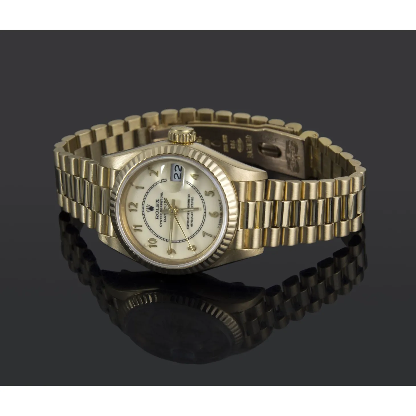 ROLEX Lady-datejust president oro amarillo señora 26mm